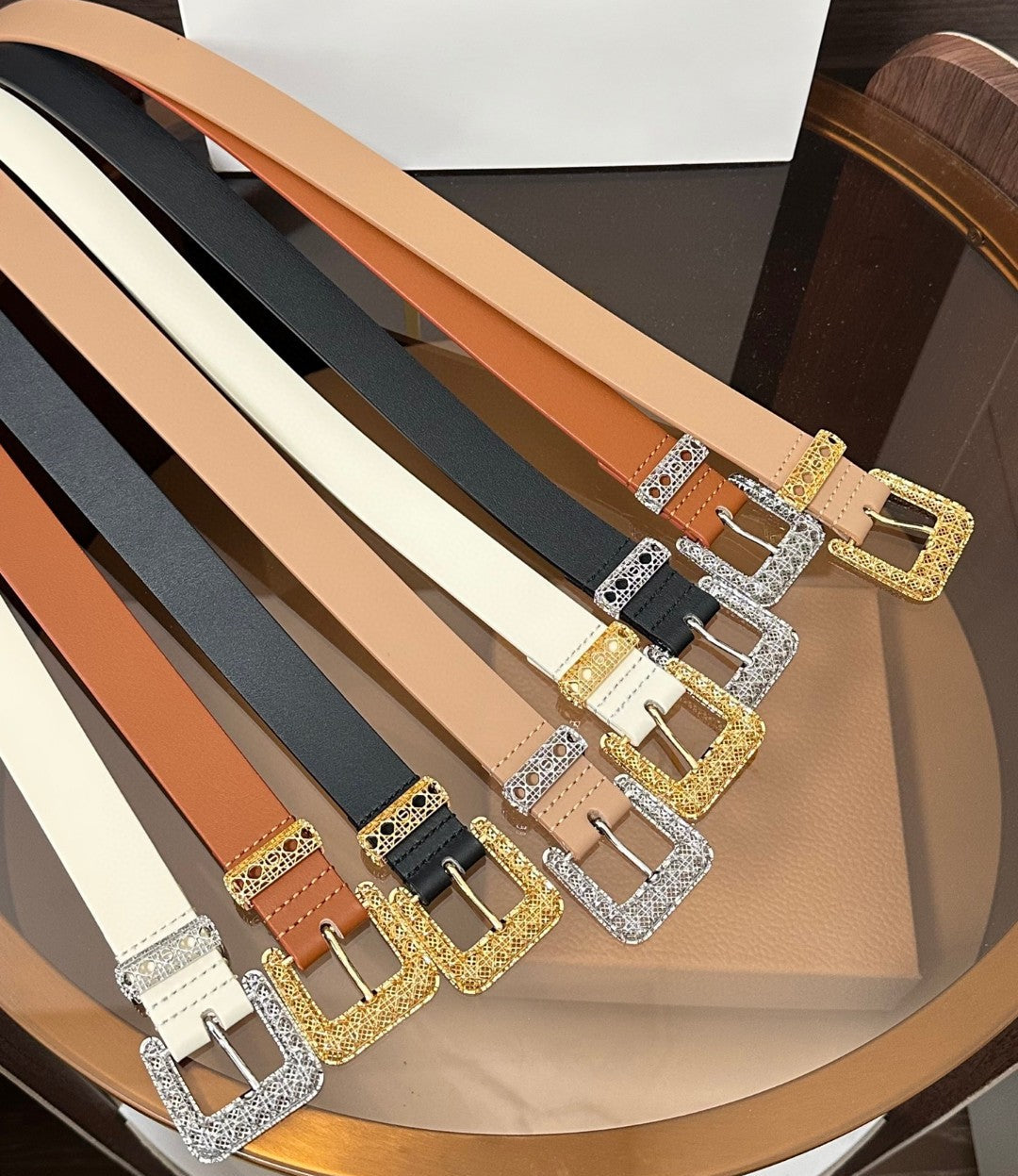 Dior 2026 Cannage Belt 2.5cm Smooth Calfskin