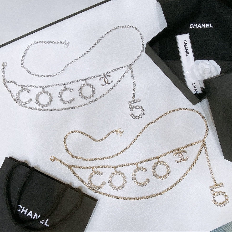 Chanel 2026 Pearl-Embellished Layered Chain Belt