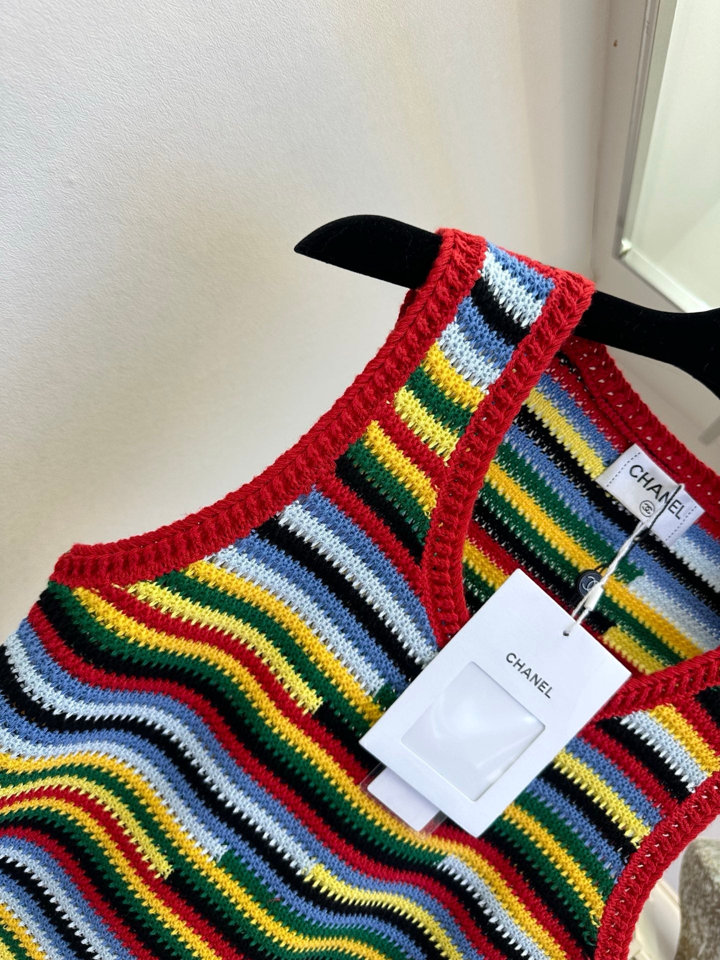 Chanel 2026 Crochet Tank Top With Horizontal Stripes 484446