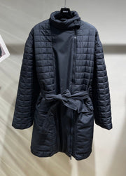 HM 25 Long Coat Blue Black Polyester 264290