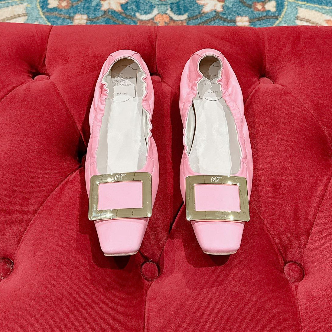 Viv Ballet Flats Pink Imported Lambskin 247129