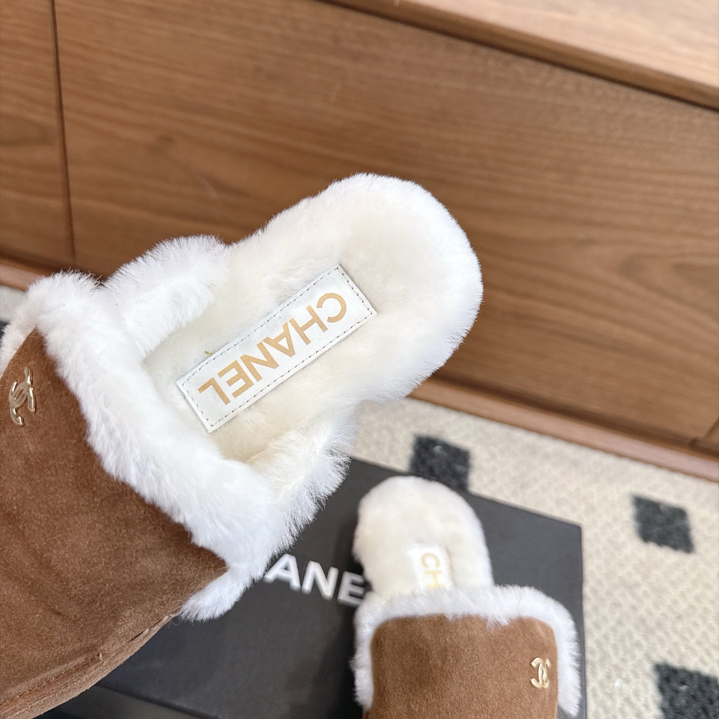 Chanel 2026 Wool Mules Suede 983862