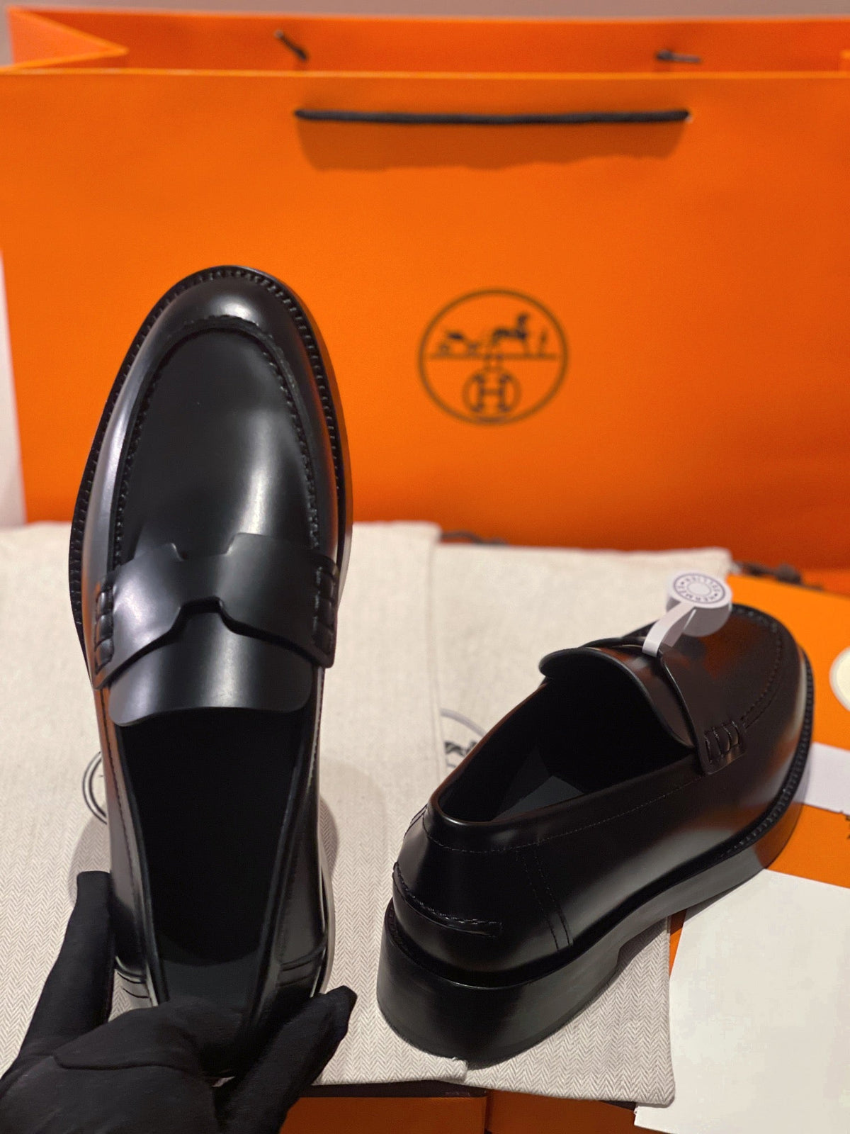 HM Loafer In Black Calfskin 100164