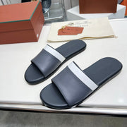 LP SLIPPER PATHON PEWTER CALFSKIN