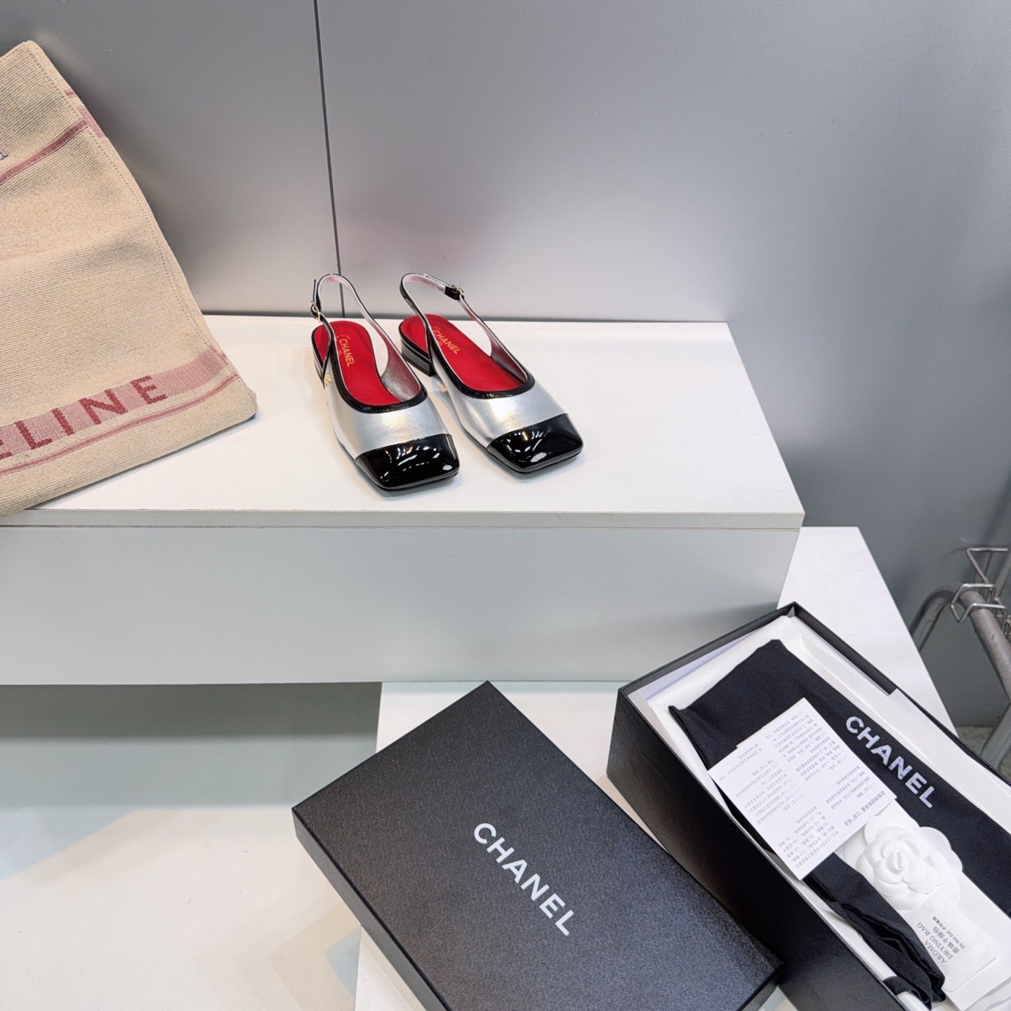 Chanel 2026 Square Toe Slingback Patent Leather 942738