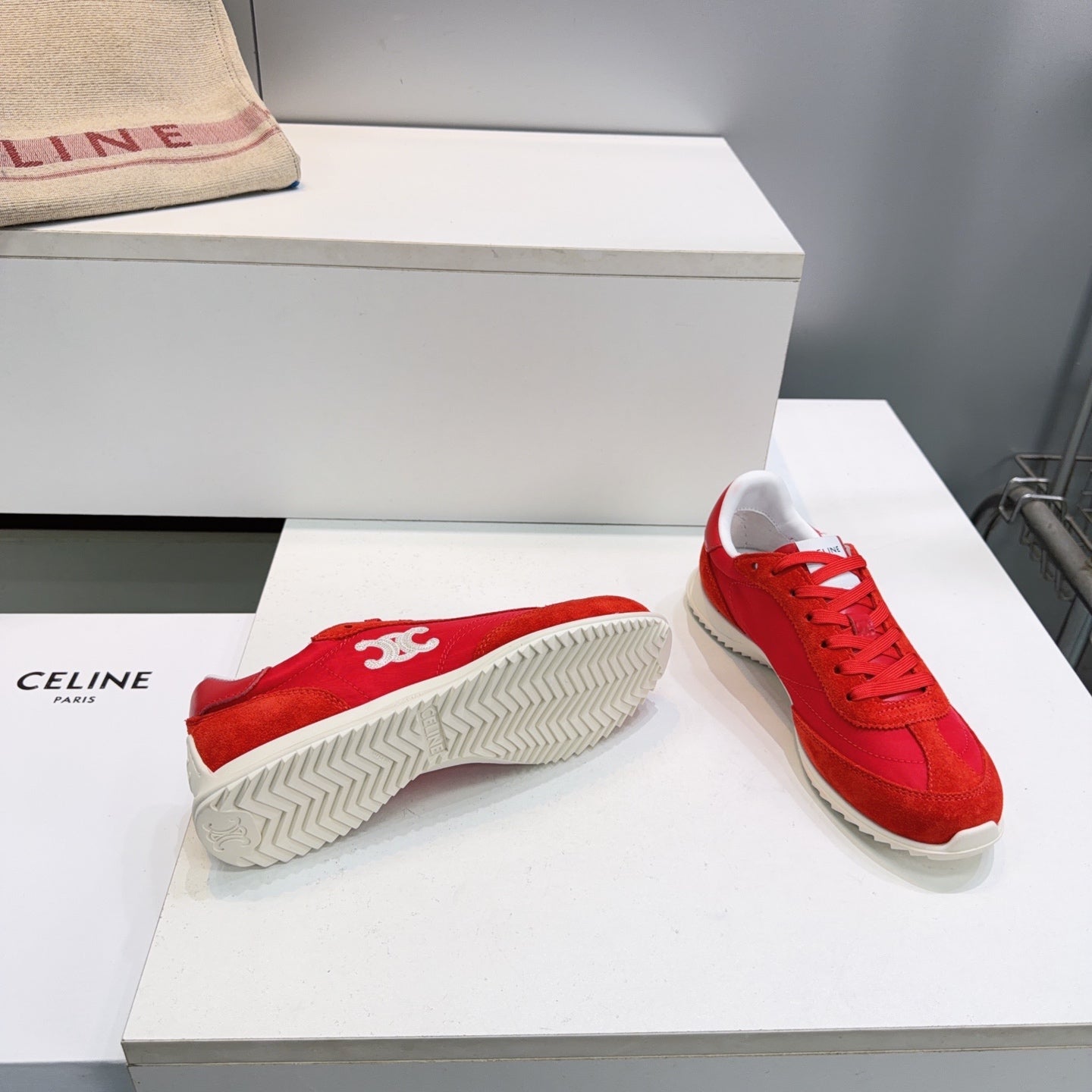 Celine 2026 Racer Sneakers Suede Fabric 107302