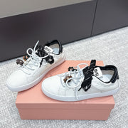 MIU MIU sneaker white black cowhide 461841