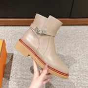 history ankle boot grey calfskin
