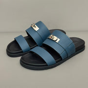 HM Men's Jackson Sandals Blue Cowhide 686963