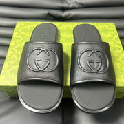GG Men's 25 Monogram Slide Black Calfskin 540246