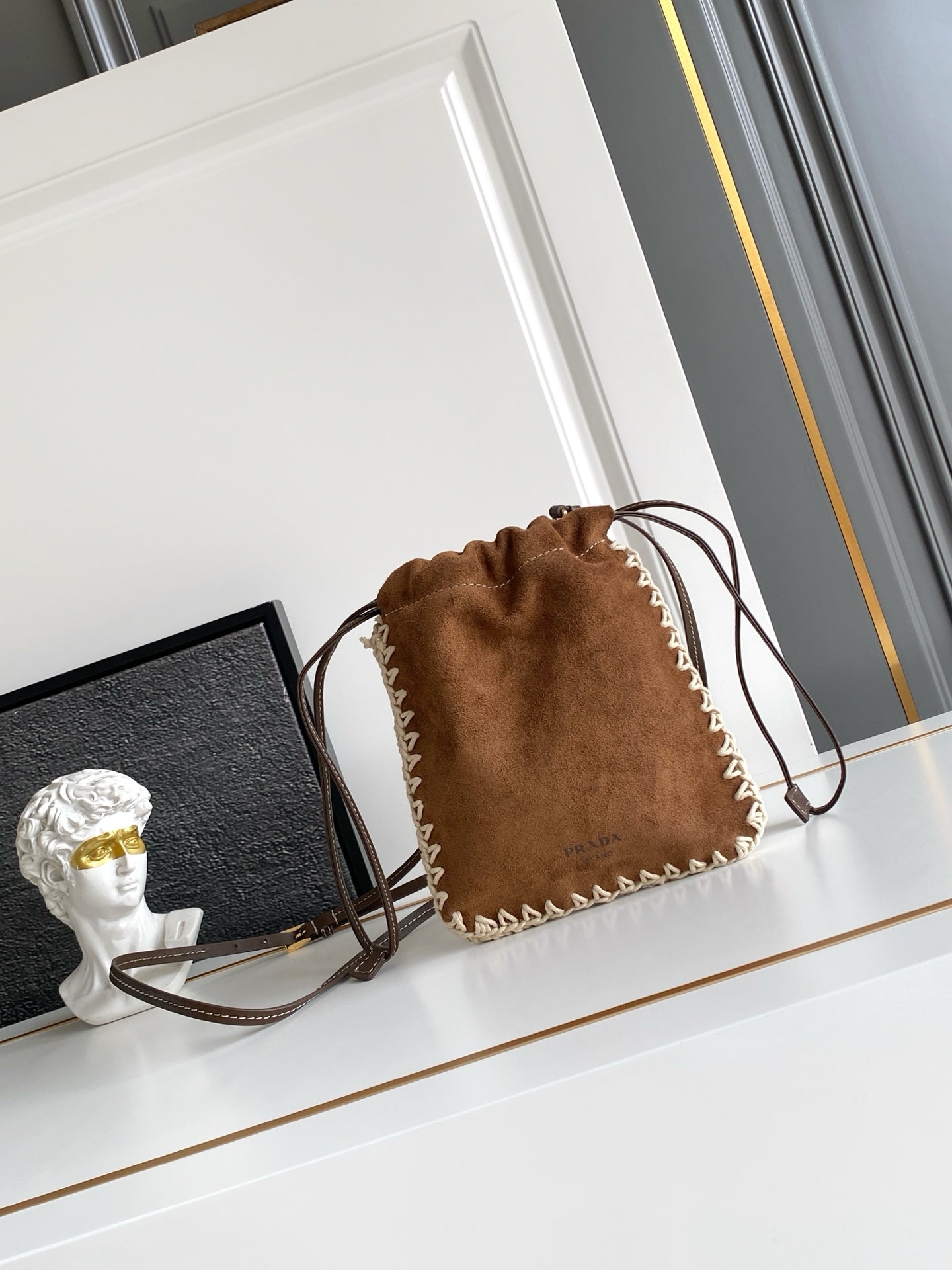 Prada 2026 Phone Bag Suede