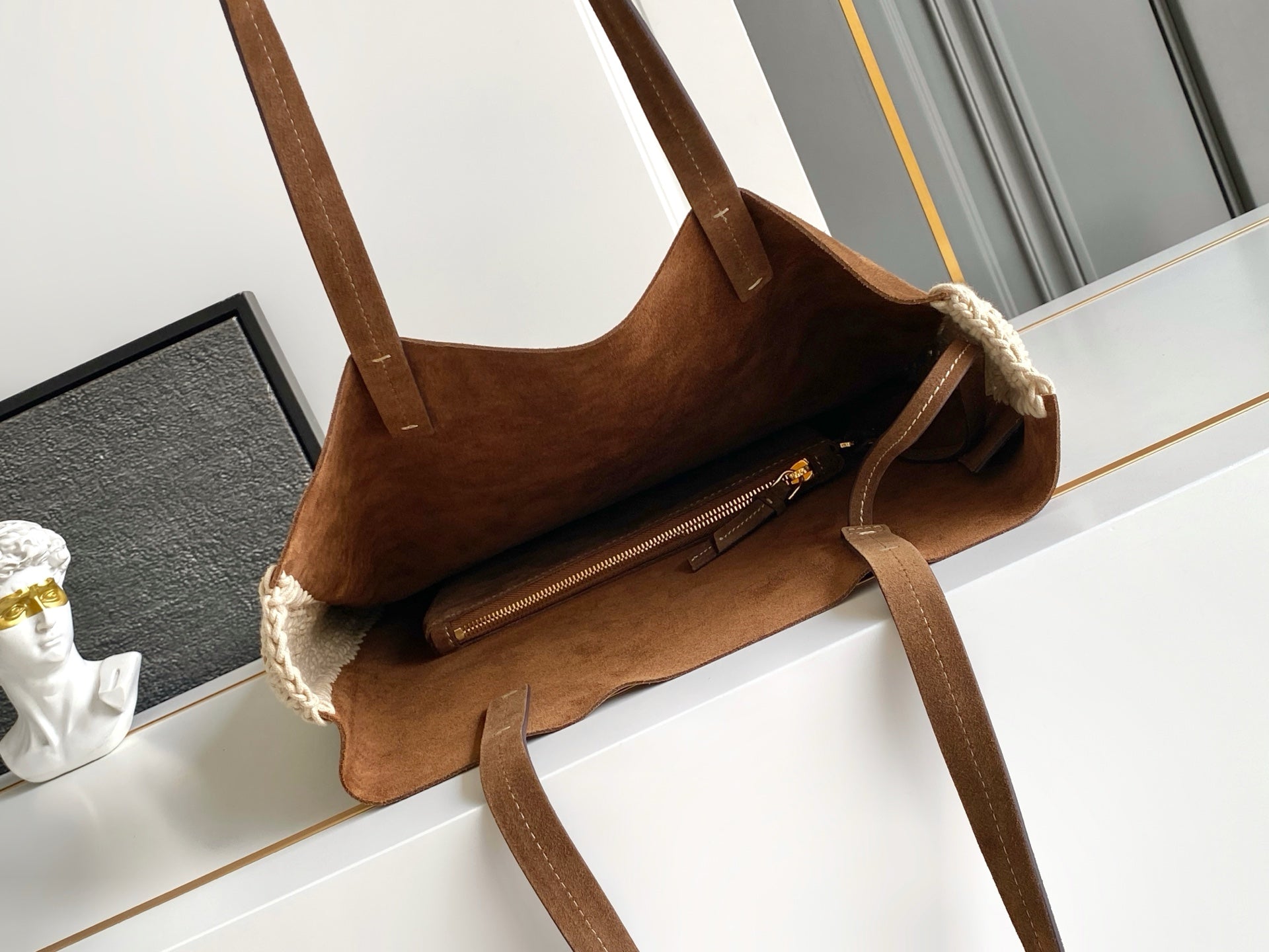 Prada 2026 Tote Bag 38cm Suede