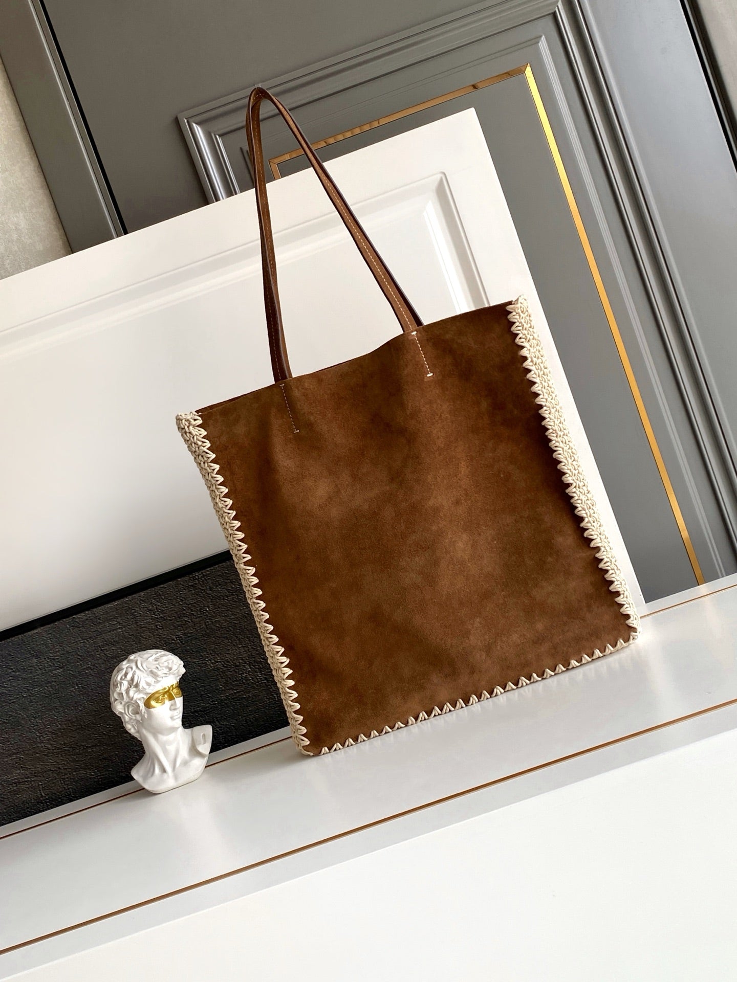 Prada 2026 Tote Bag 38cm Suede