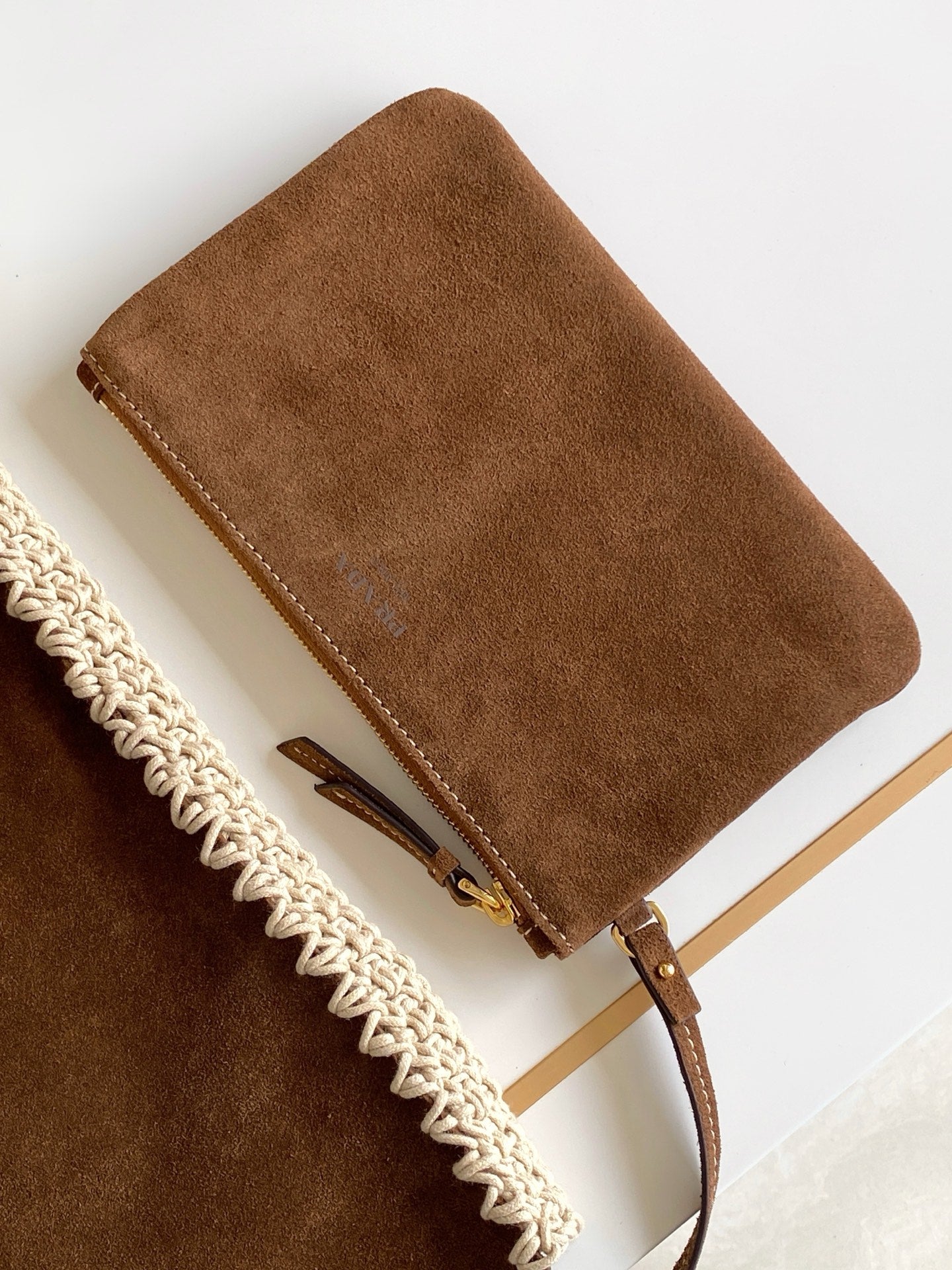 Prada 2026 Tote Bag 38cm Suede