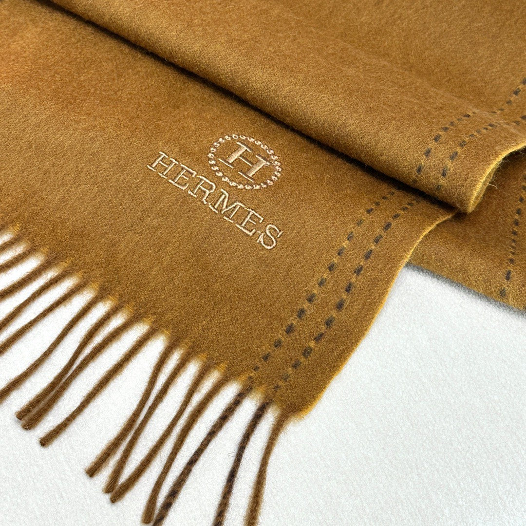 HM Scarf 190 CM Lighter Camel Wool 969440