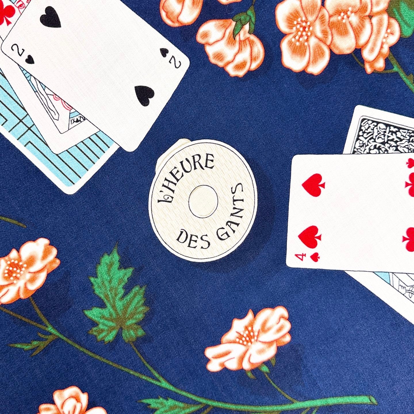 HM 25s Glove Time Scarf 135cm Blue Wool Mulberry Silk 971106