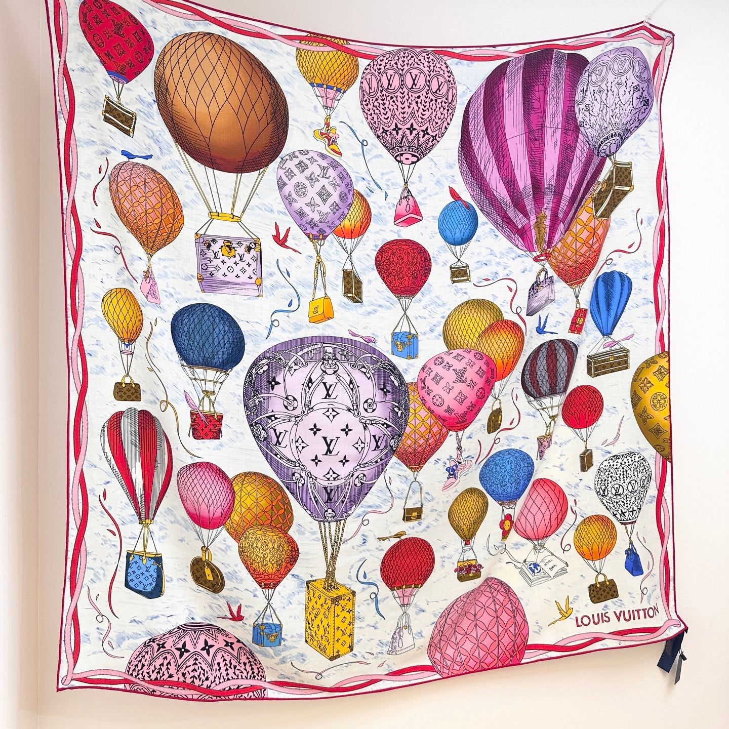 LV urkish Hot Air Balloon Scarf 140cm Colorful Cashmere 971102