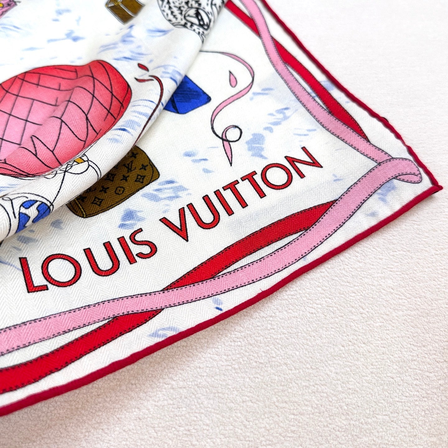 LV urkish Hot Air Balloon Scarf 140cm Colorful Cashmere 971102