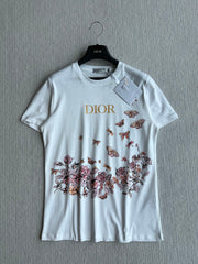 CD 25 Butterfly Short-sleeved T-shirt White
