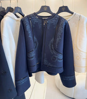 HM 25 Double-Sided Embroidered Short Wool Coat 264293