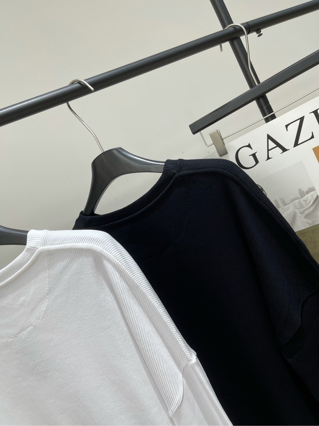 Loewe 2025 Long-Sleeve T-Shirt White and Black Cotton 296663