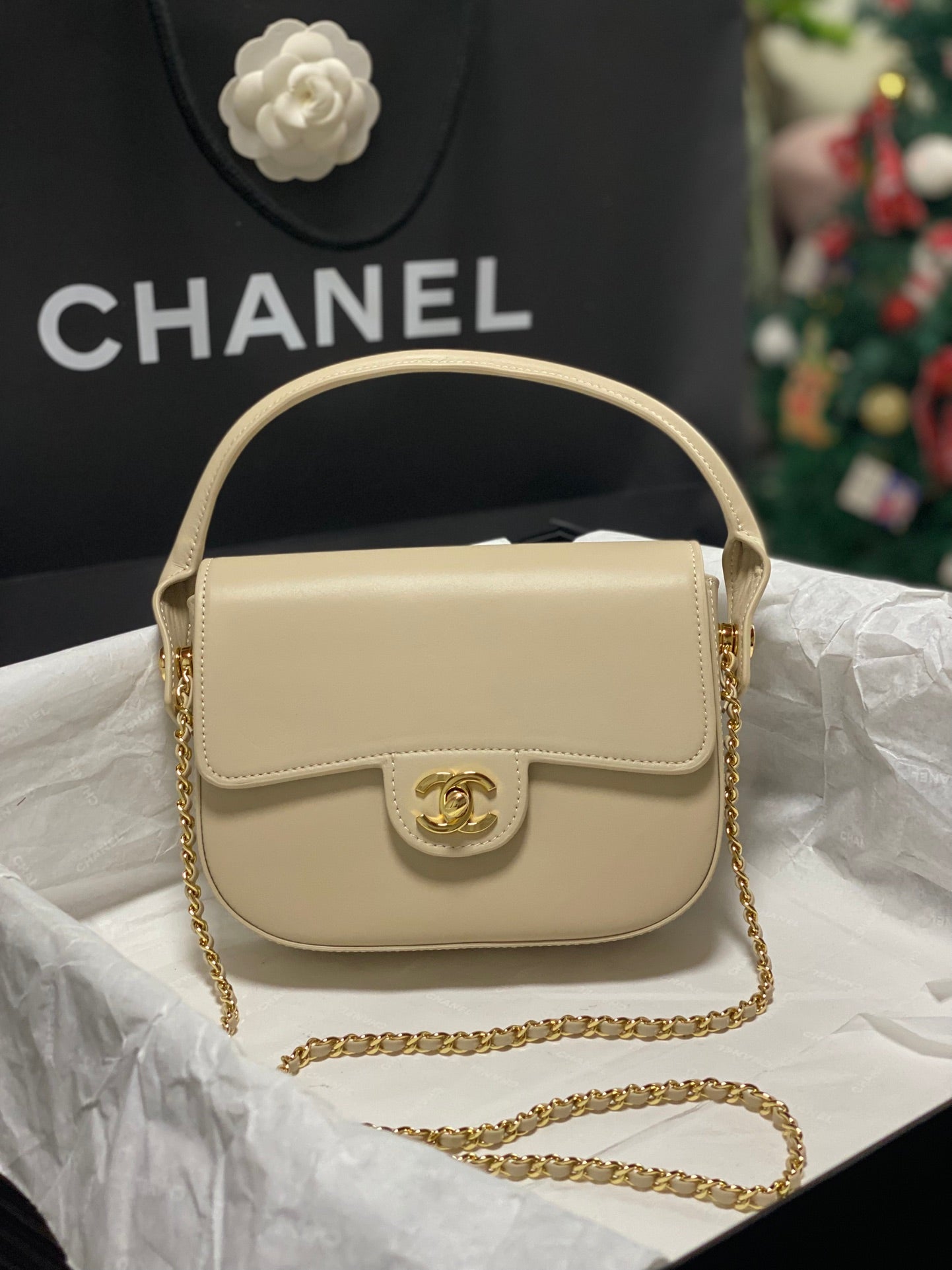 Chanel 2026 Flap Bag 17cm Lambskin Gold Hardware