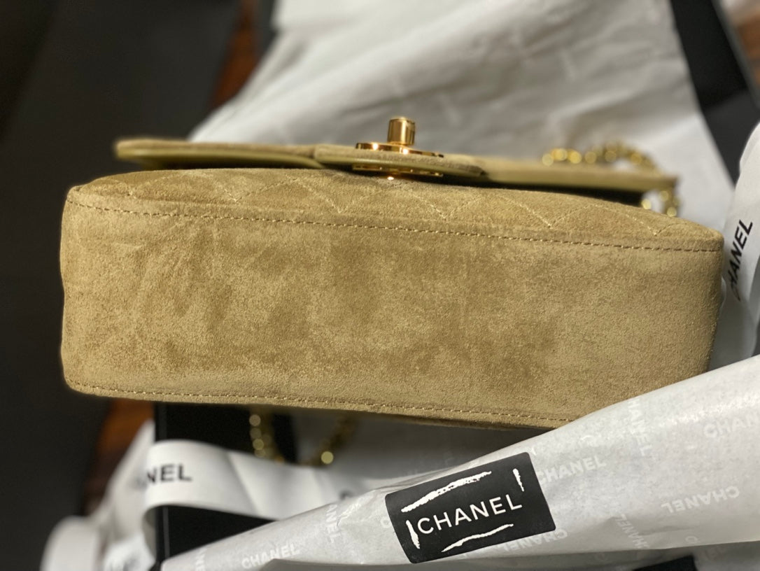 Chanel 2026 Flap Bag 20cm Suede Leather