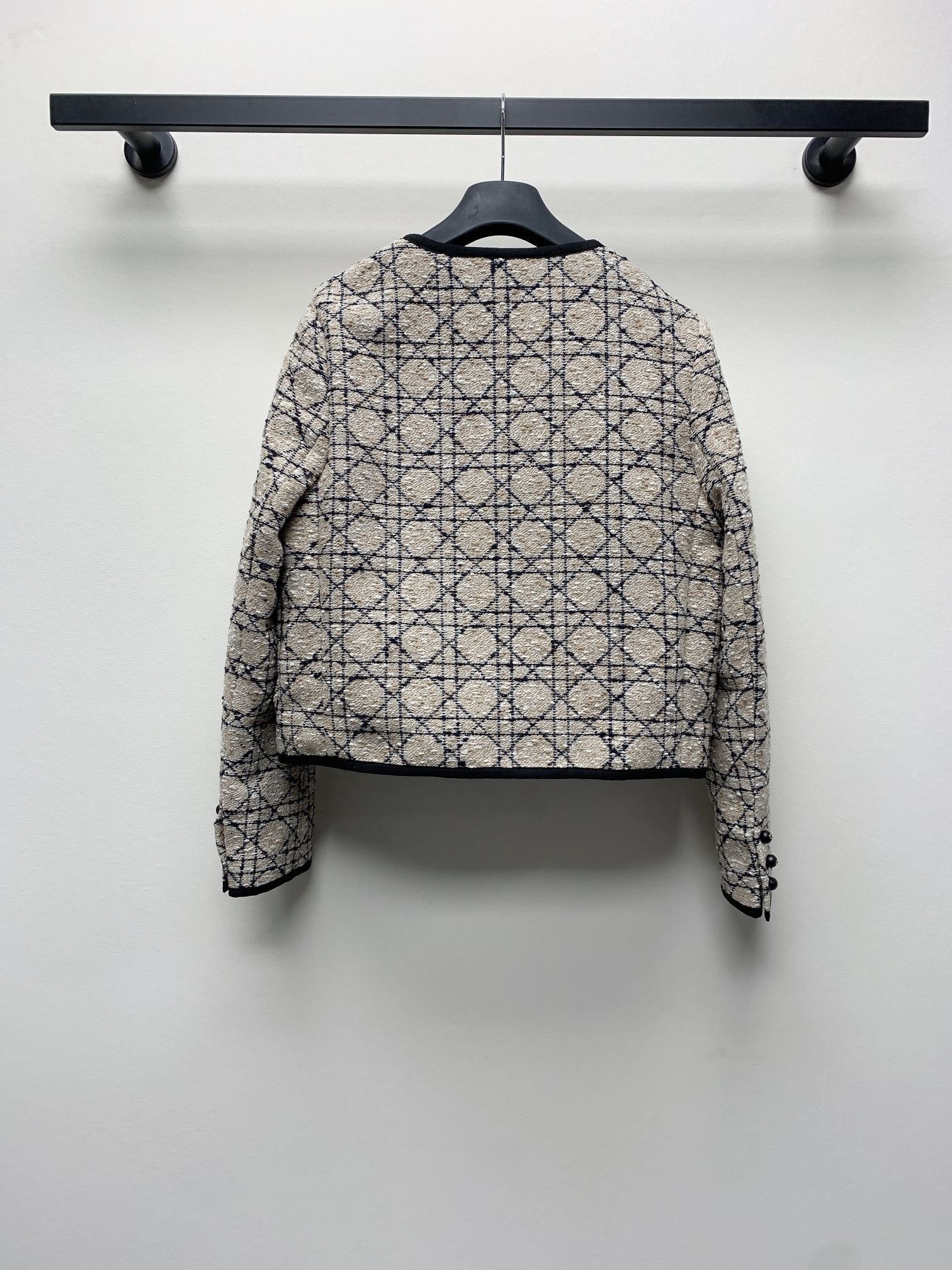 CD 25 Plaid Jacket Set Beige Mix Black 261589