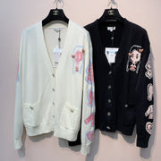 CC 25 Cardigan White And Black Cotton 287524