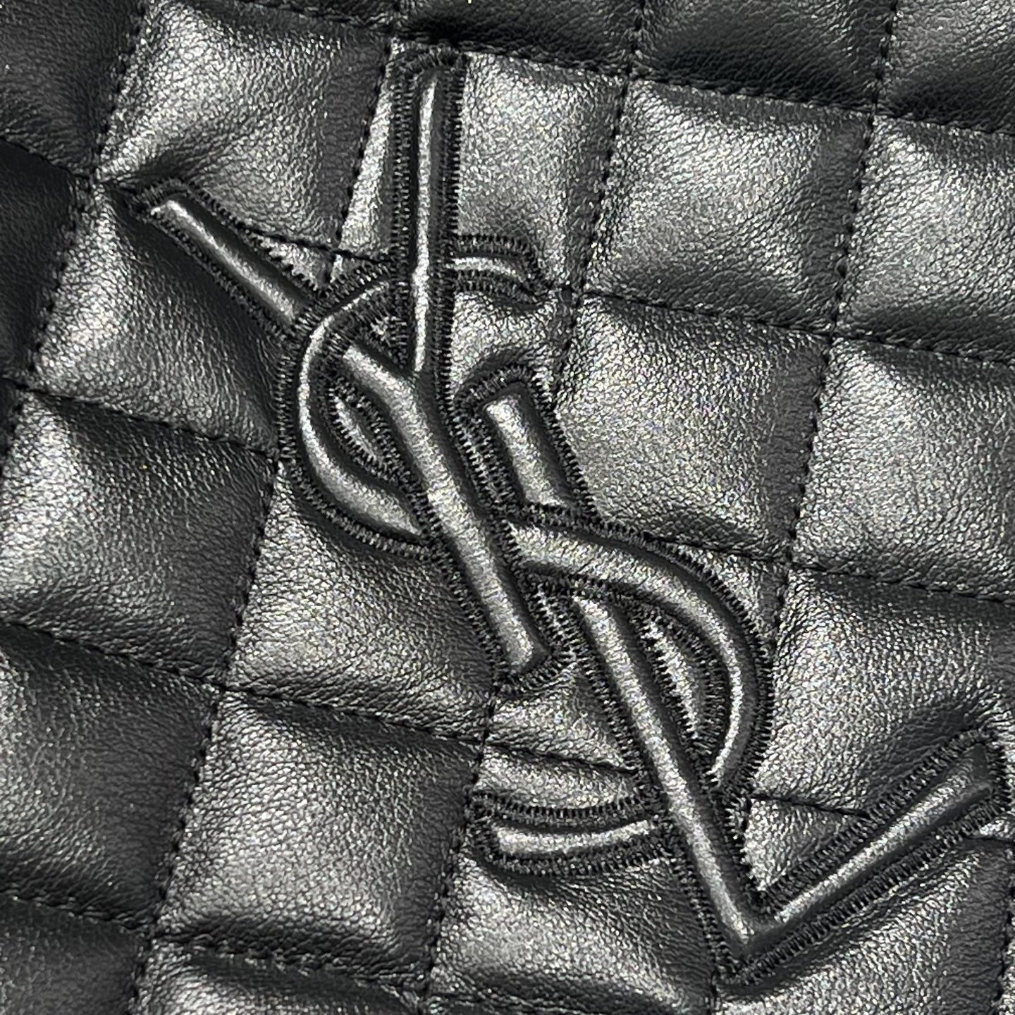 YSL Travel Bag 59 Black Quilted Calfskin Leather Gold Hardware