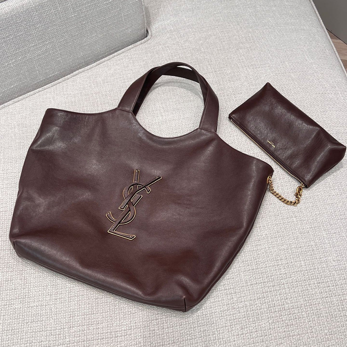 YSL 2026 Icare Maxi Tote Bag 55cm Smooth Leather