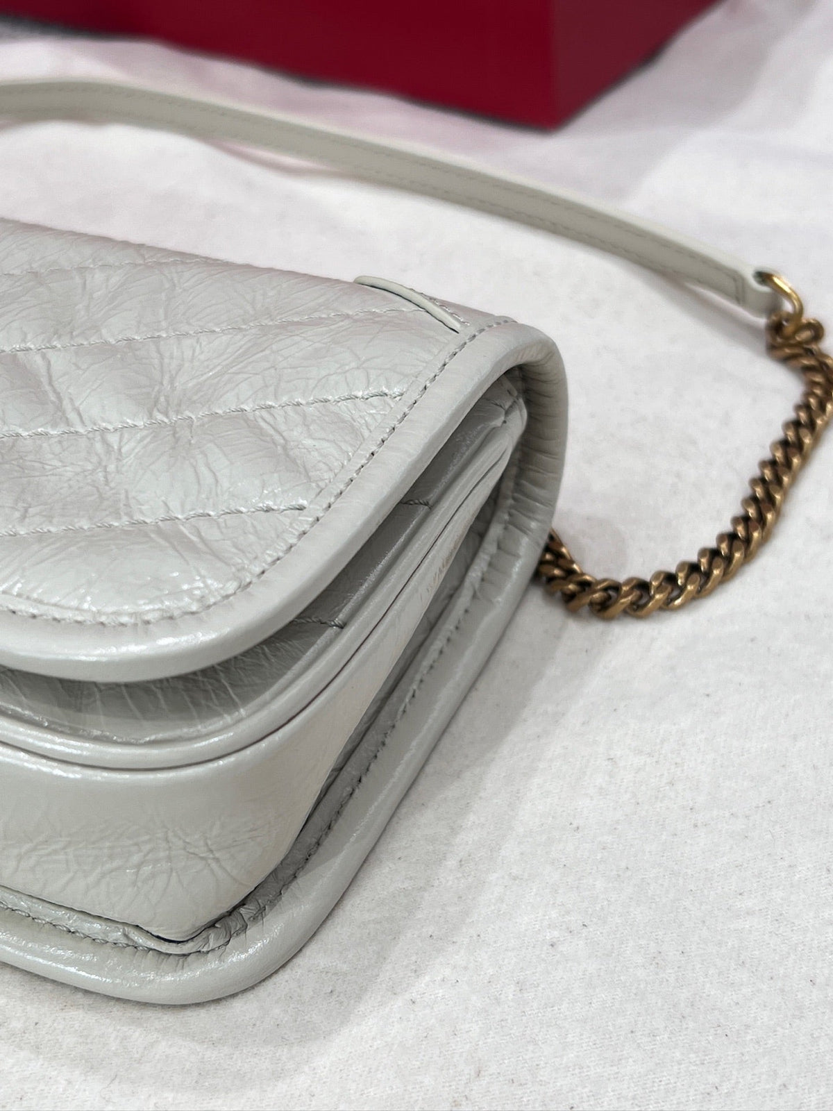 YSL 2026 Cassandre Niki Mini Bag 20cm Gold Hardware Vintage Leather