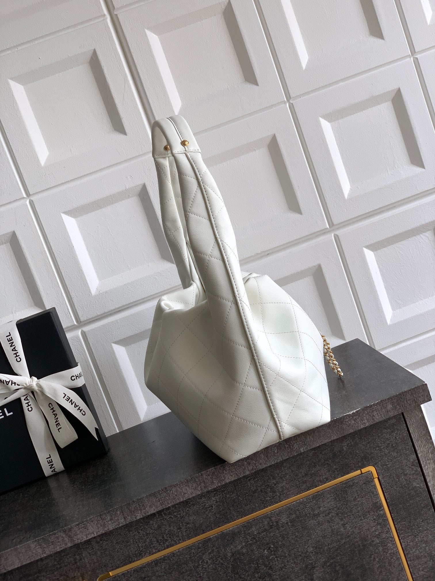Chanel 2026 Hobo Bag 29cm White Calfskin