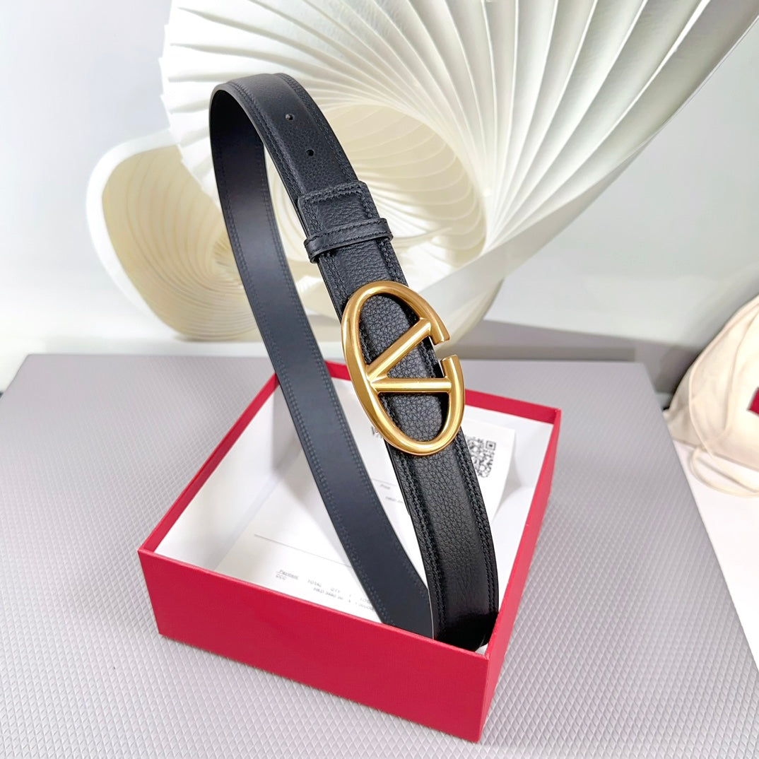 The Bold Edition Belt 34mm Black Calfskin Gold Buckle