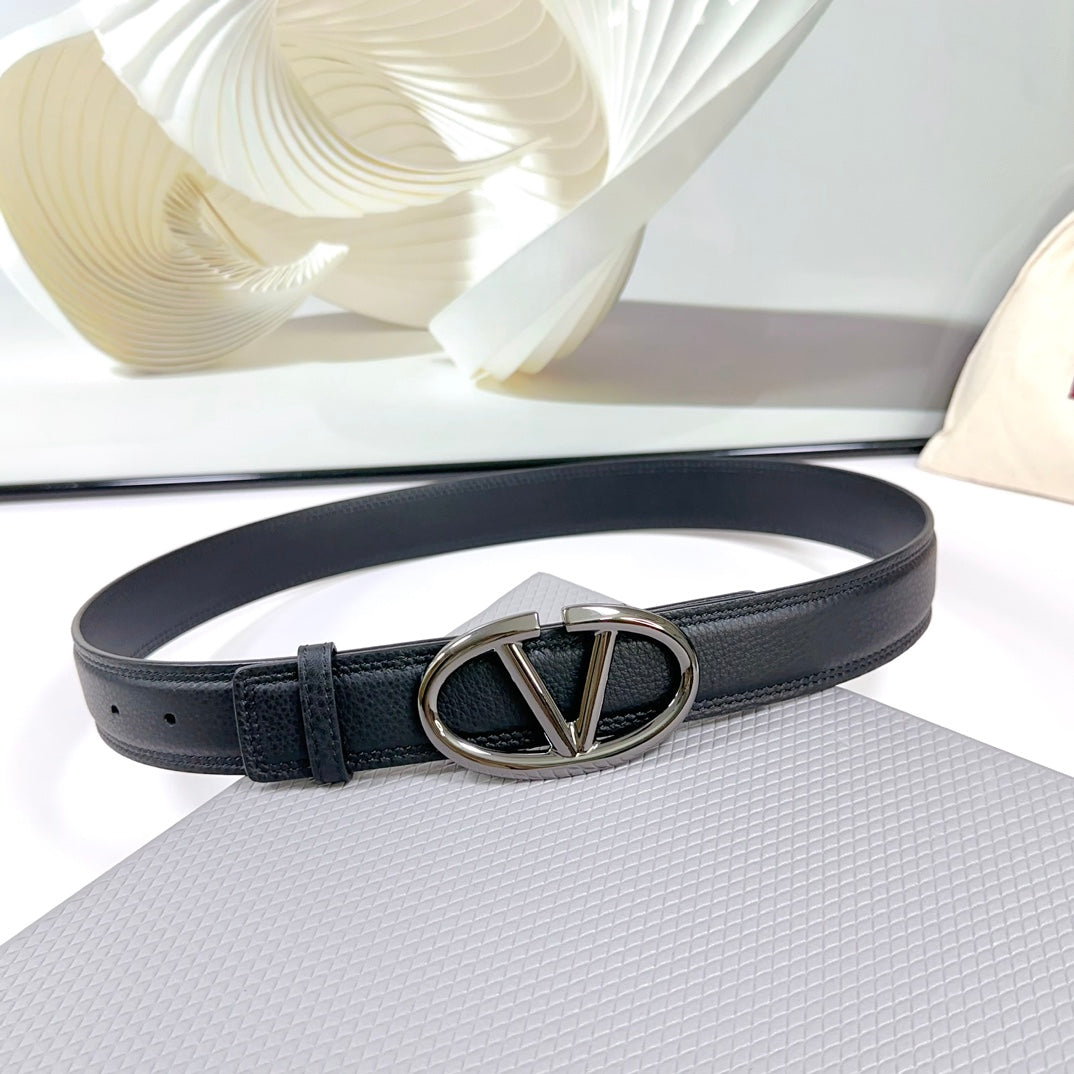 The Bold Edition Belt 34mm Black Calfskin Black Buckle