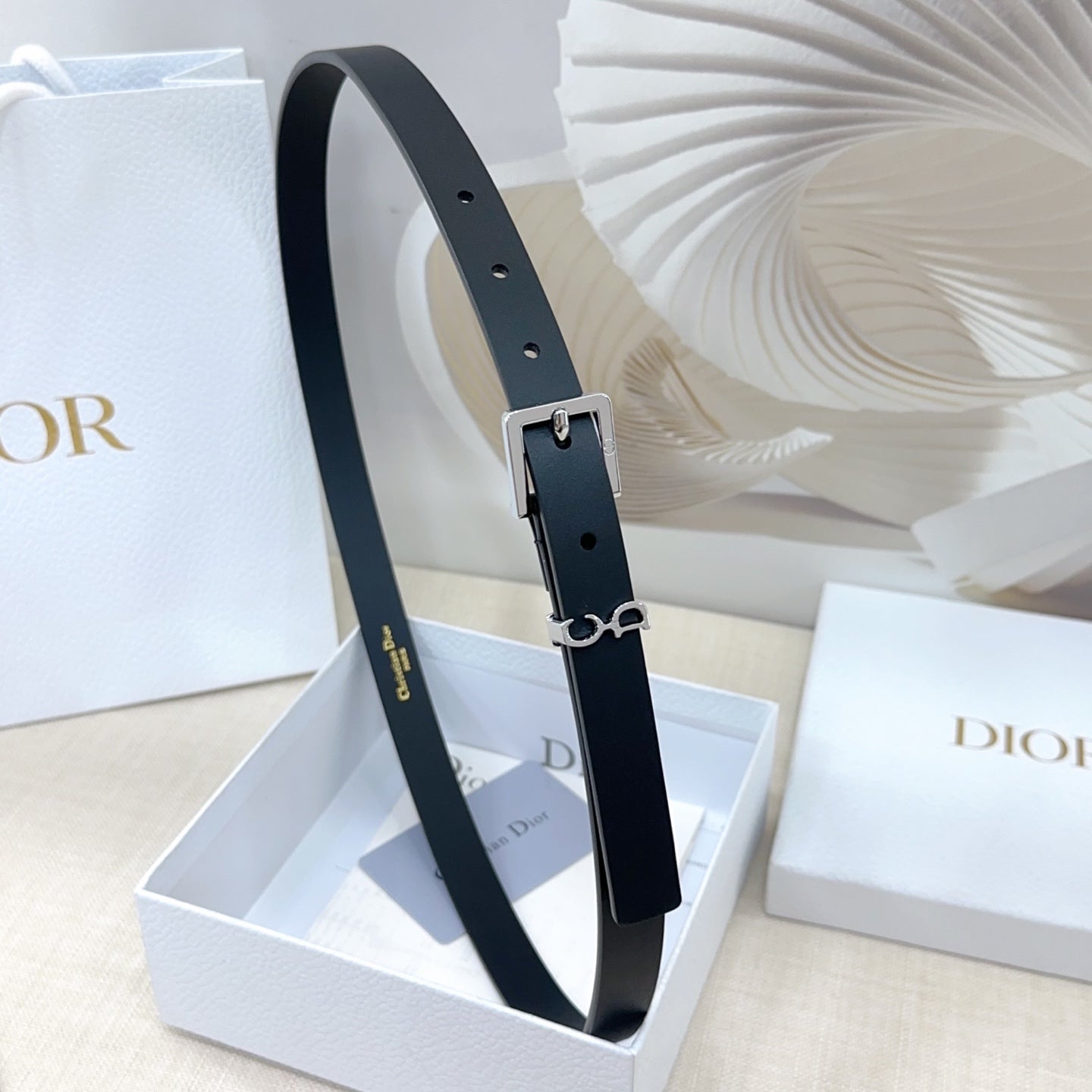 Dior 2026 Saddle Loop Belt 20mm Cowhide 190692
