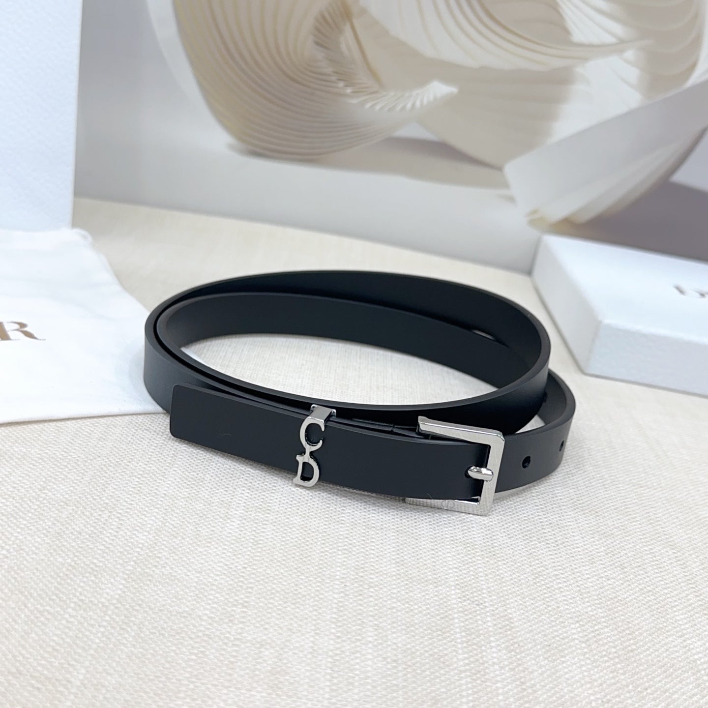 Dior 2026 Saddle Loop Belt 20mm Cowhide 190692
