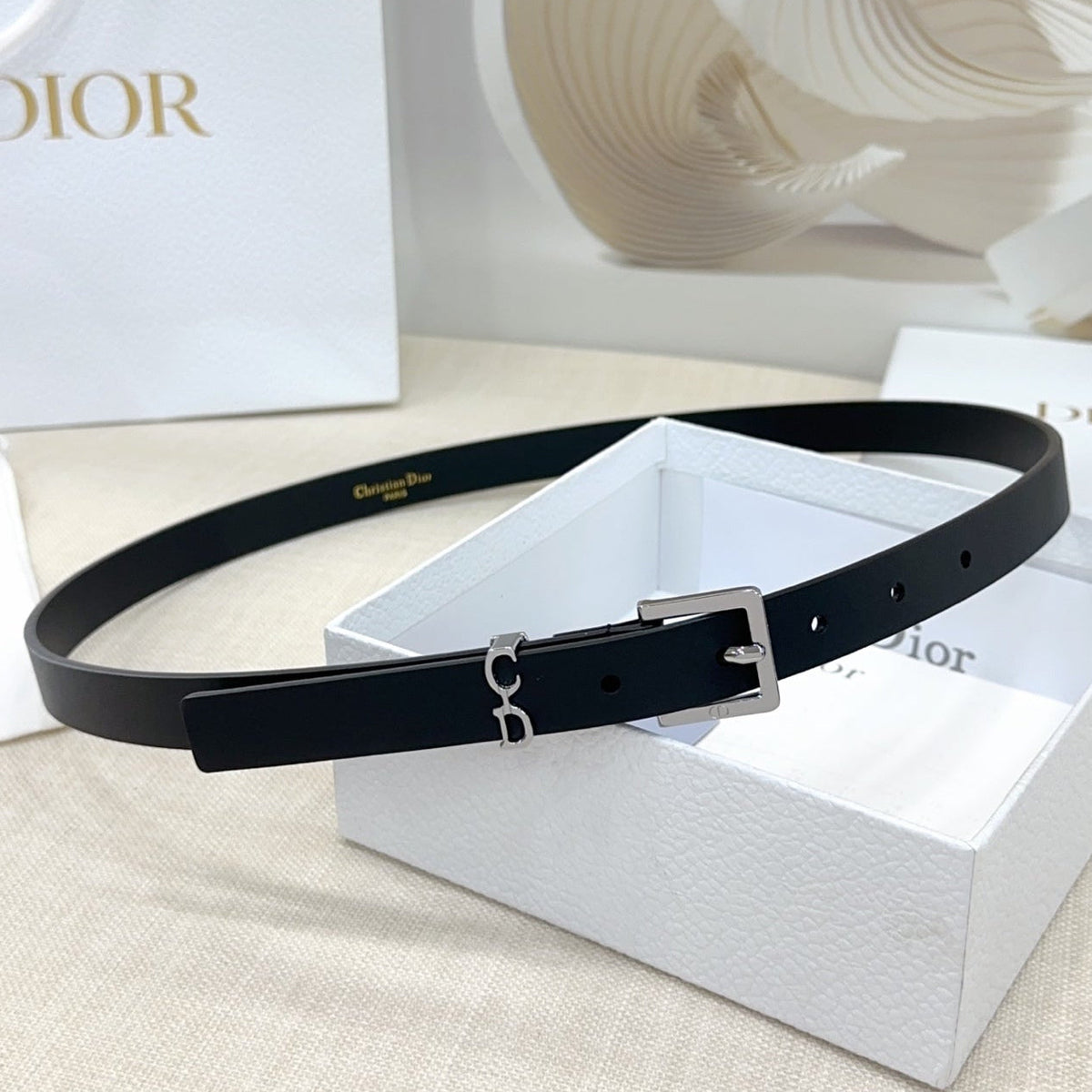 Dior 2026 Saddle Loop Belt 20mm Cowhide 190692