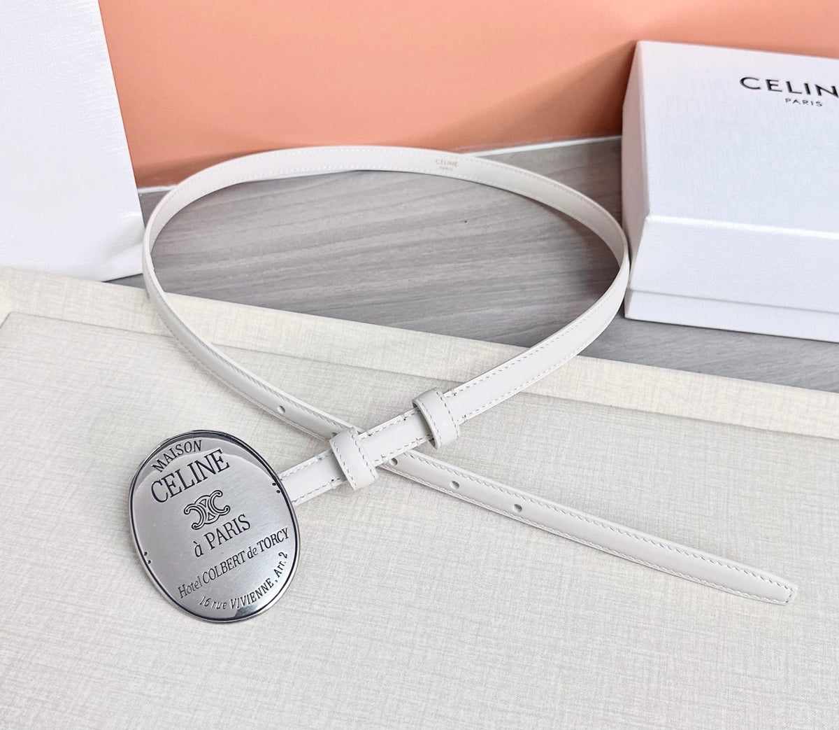 Celine 2026 Little Maison Belt 13mm Leather 205097