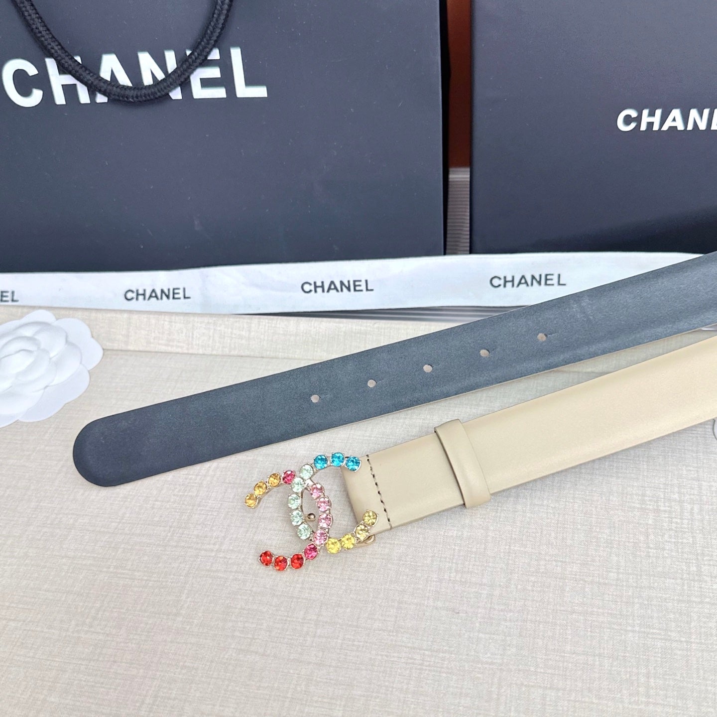 Chanel 2026 Multi-Colored Crystals Belt 30mm 210283