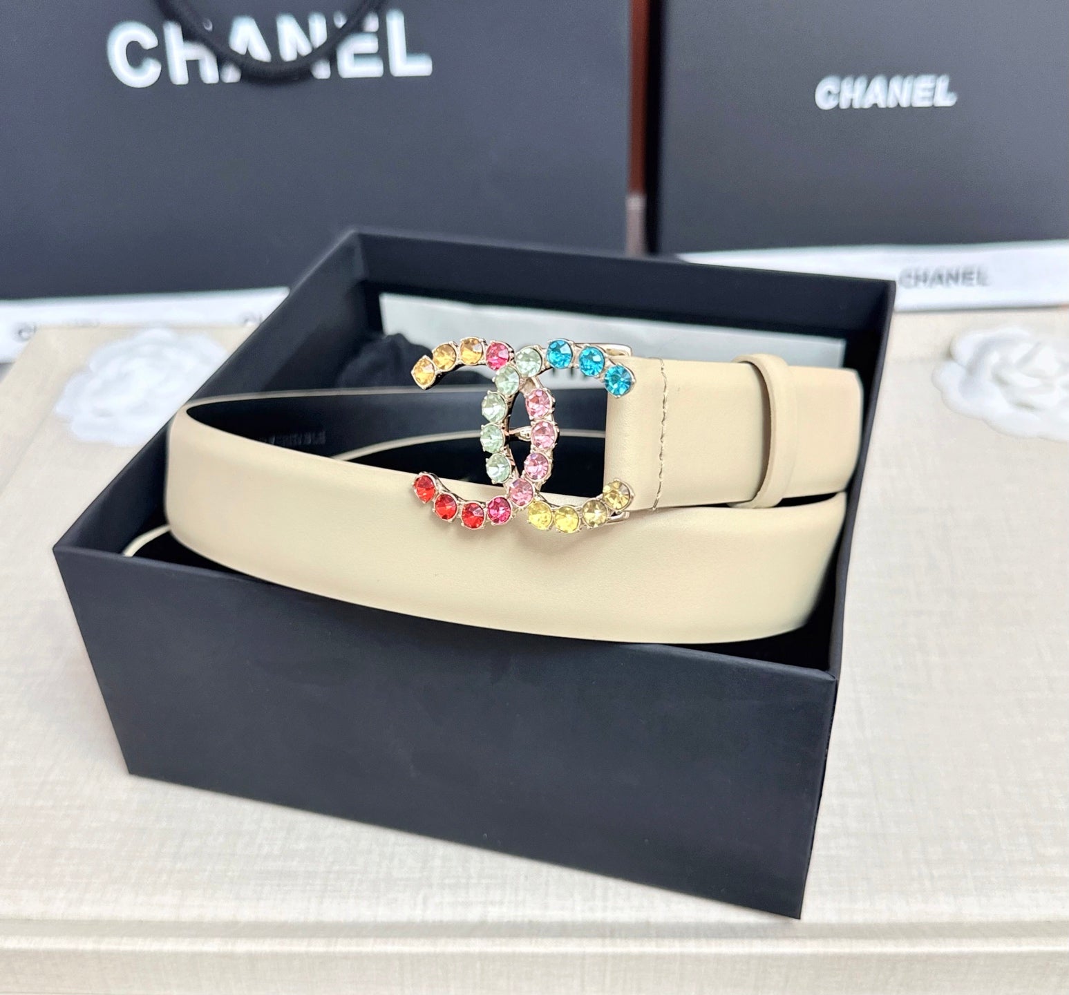 Chanel 2026 Multi-Colored Crystals Belt 30mm 210283