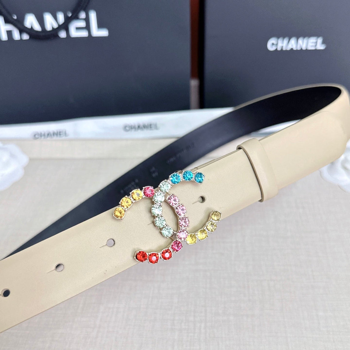 Chanel 2026 Multi-Colored Crystals Belt 30mm 210283