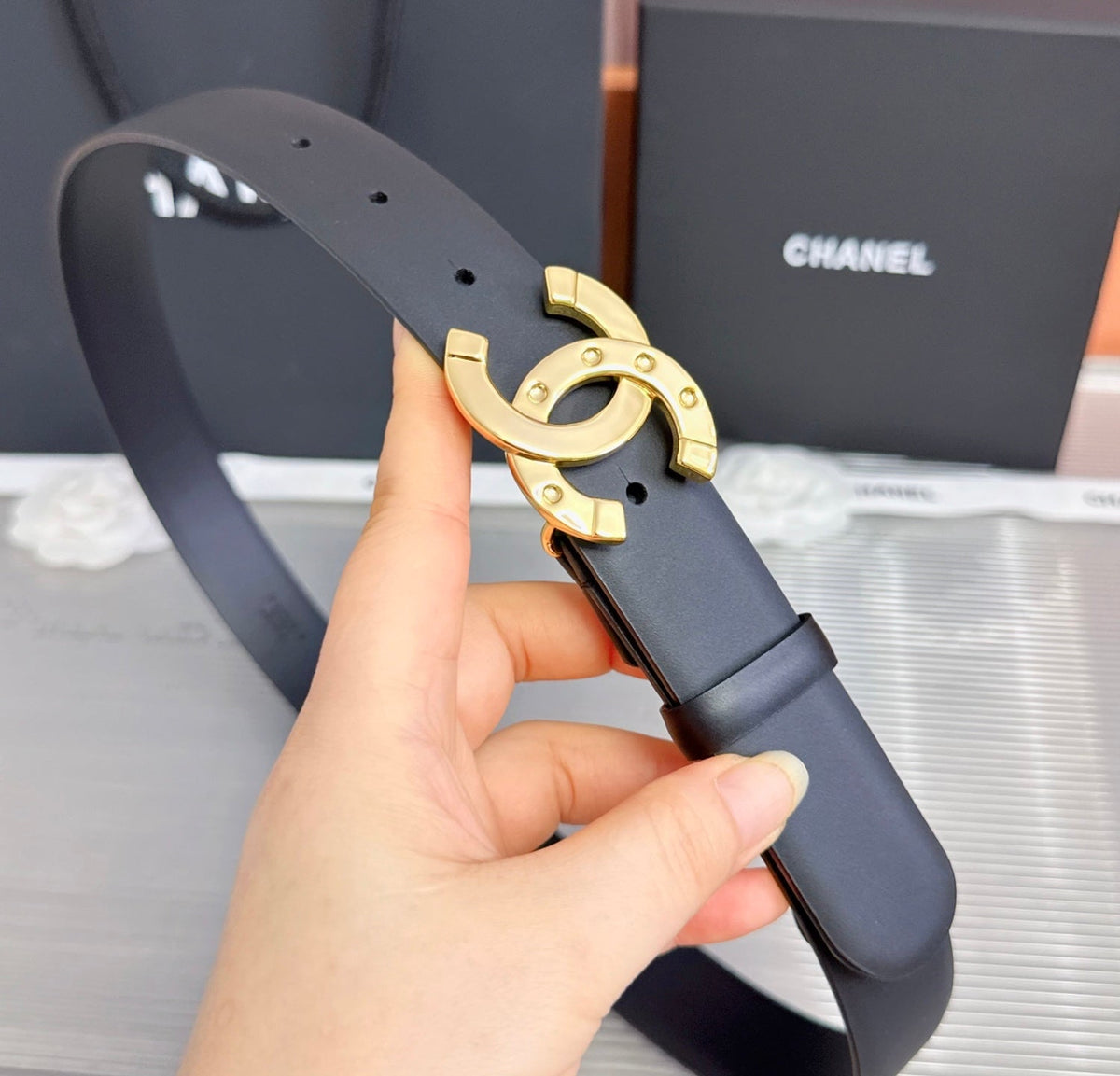 Chanel 2026 Double C Buckle Belt 30mm Cowhide 211912
