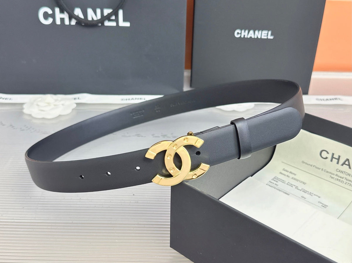 Chanel 2026 Double C Buckle Belt 30mm Cowhide 211912