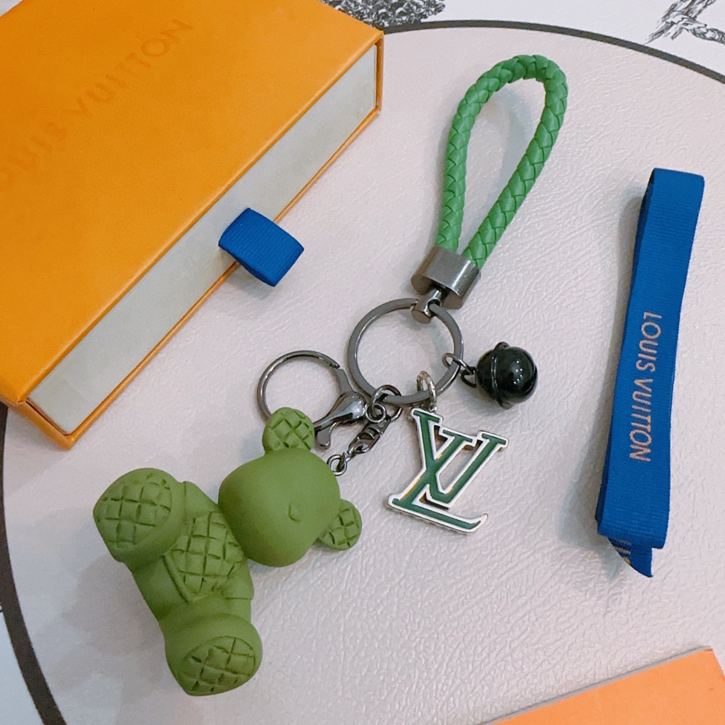 LV Green Bear Charm