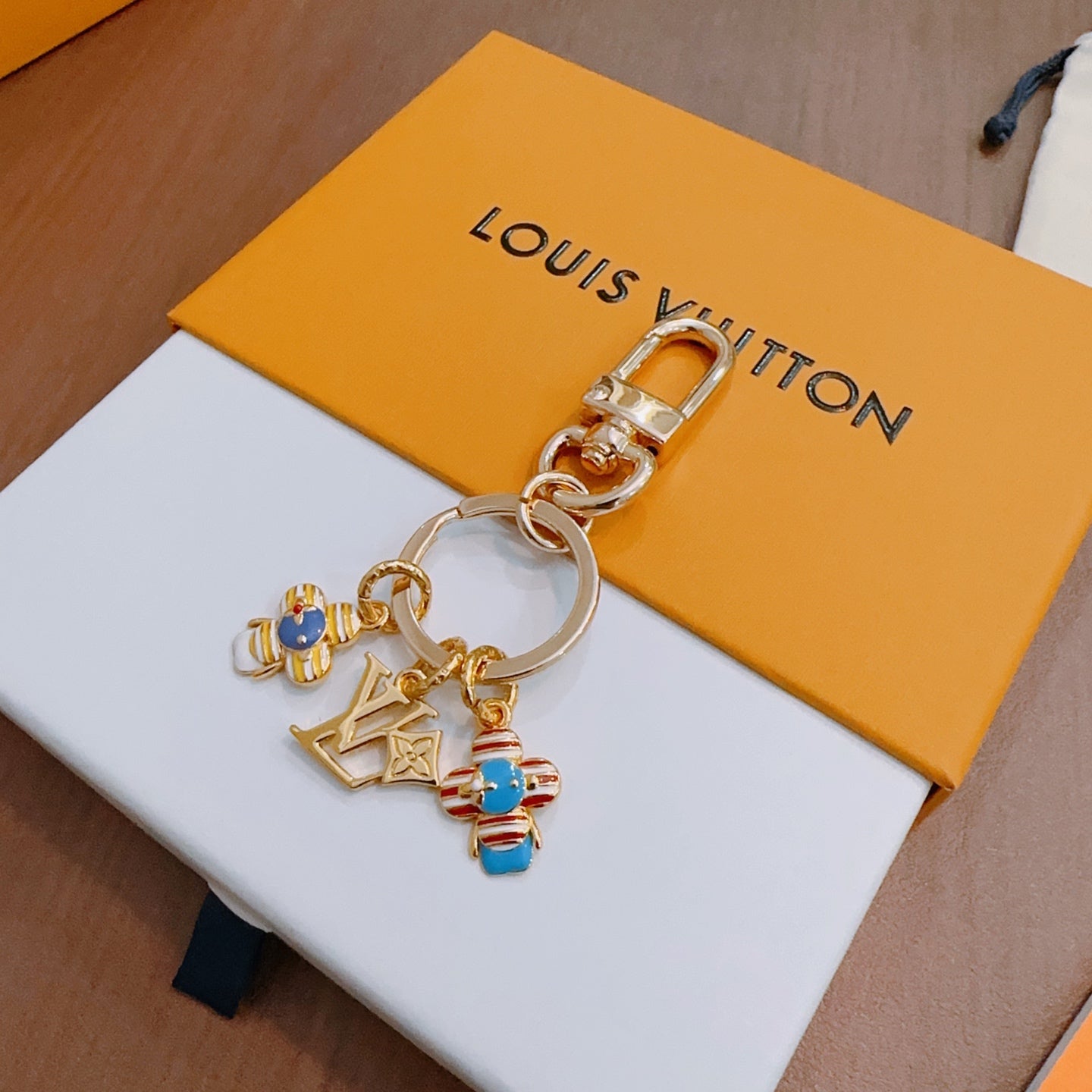 LV Enamel Flower Charm