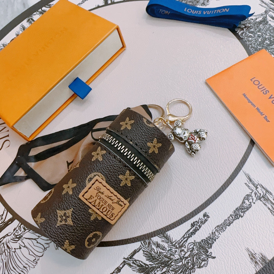 LV Lipstick Bag Keychain Charm