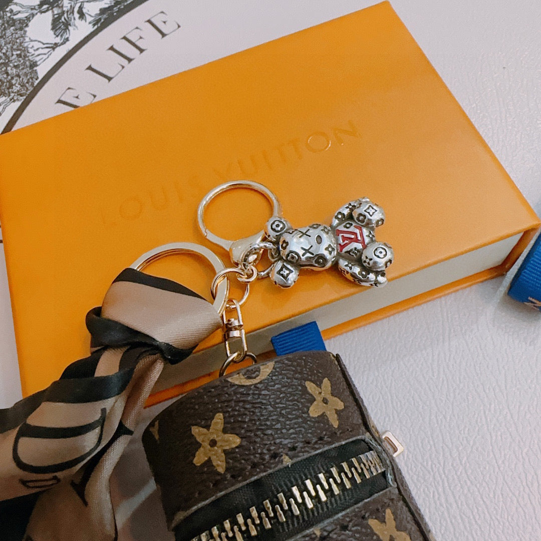 LV Lipstick Bag Keychain Charm