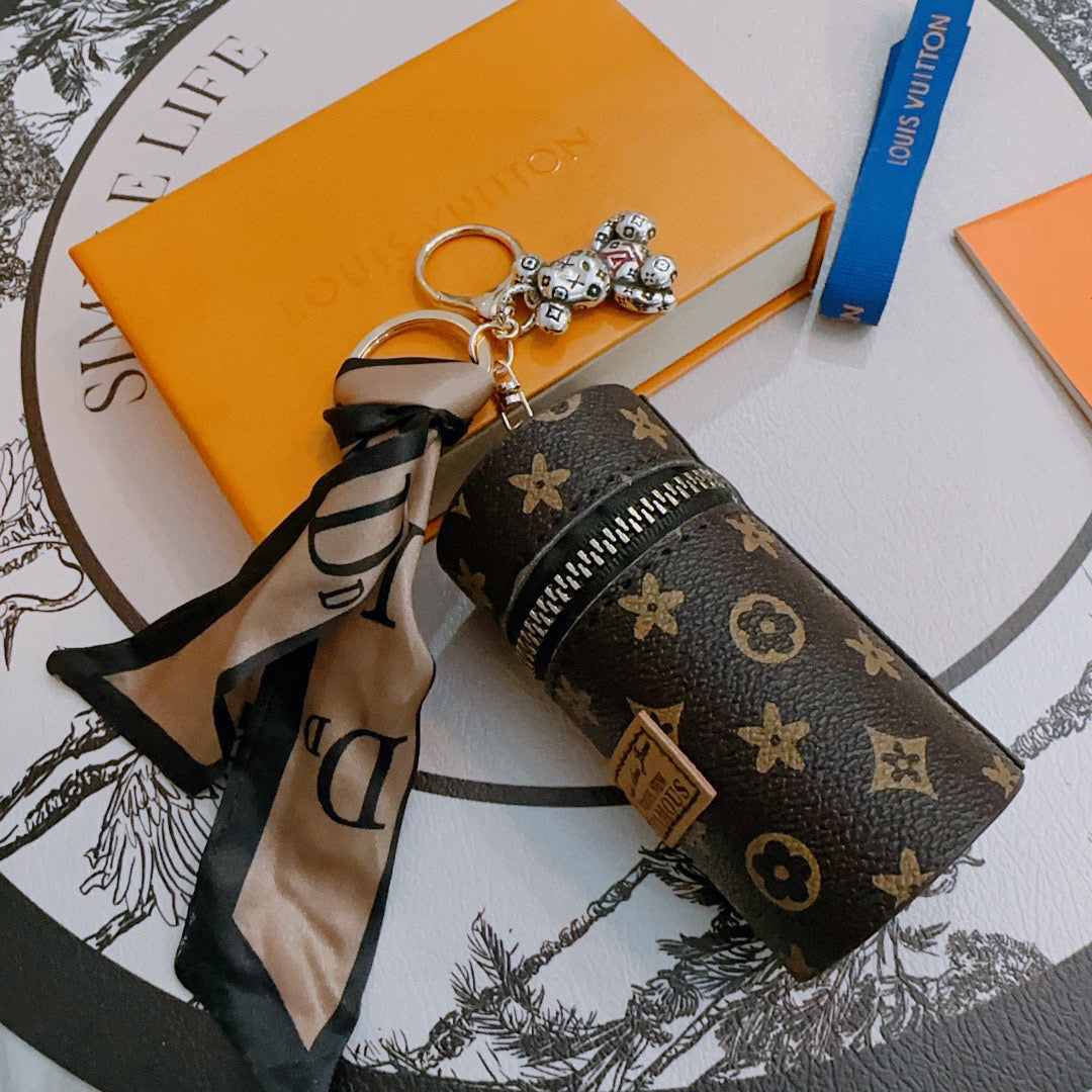 LV Lipstick Bag Keychain Charm