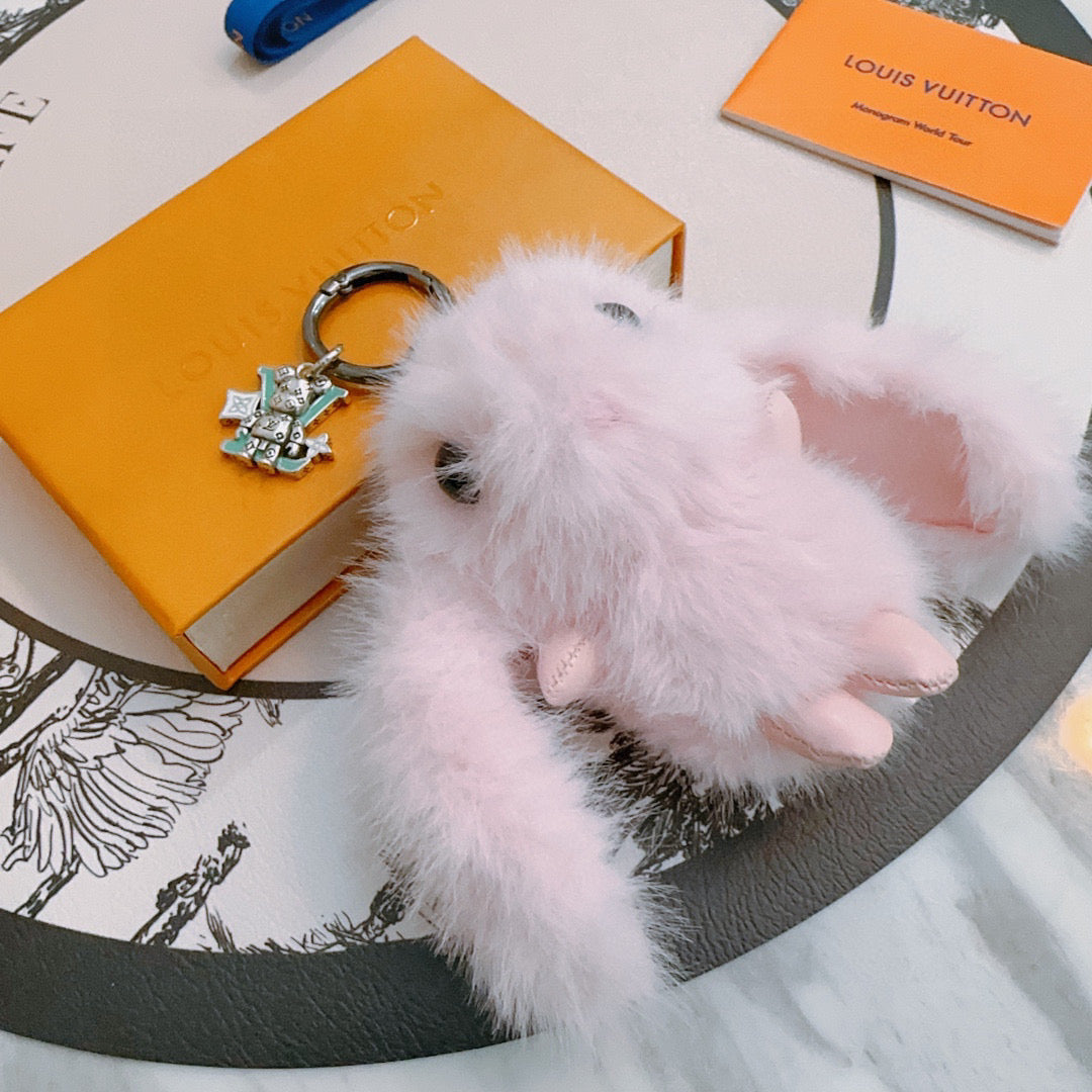 LV Rabbit Keychain Charm